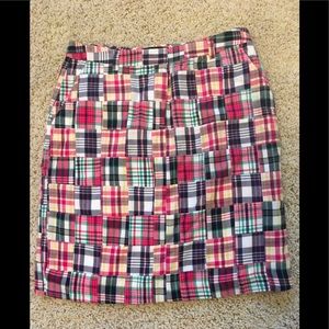 360 brooks brother classic patchwork skirt